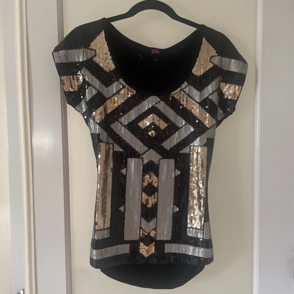 2B Bebe sequin top